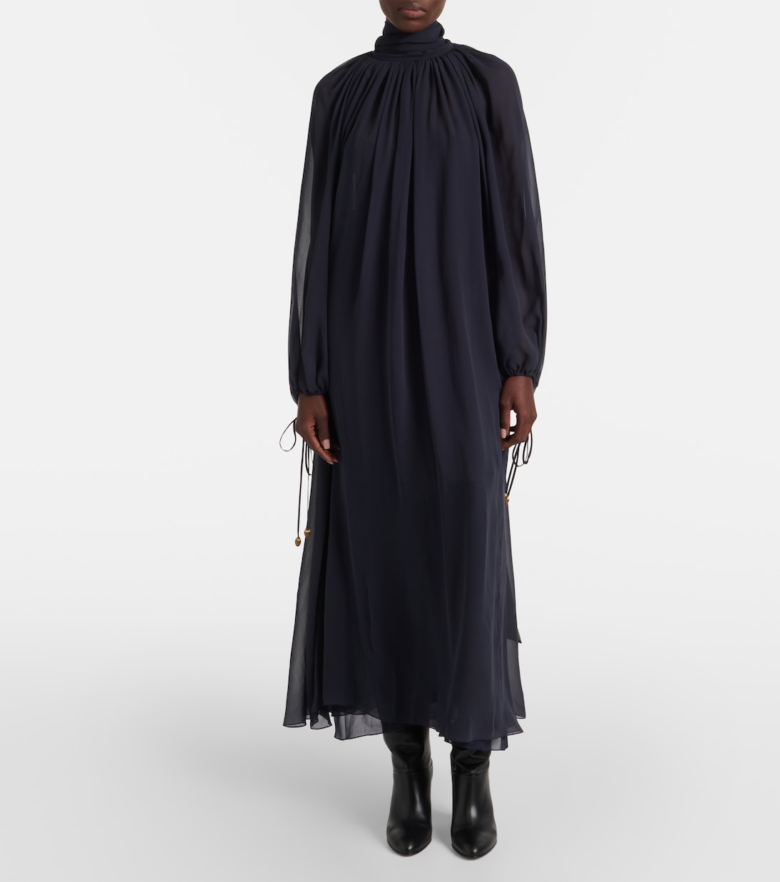 Abito lungo in georgette di seta | Chloé