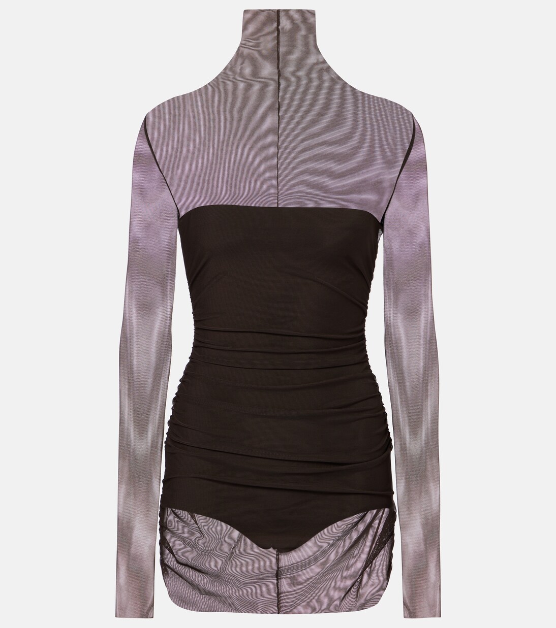 Robe en résille à col montant | Norma Kamali