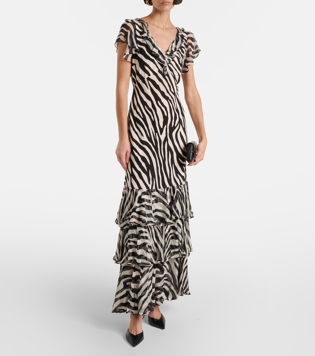 Bedrucktes Maxikleid Amelle aus Seide | Rixo