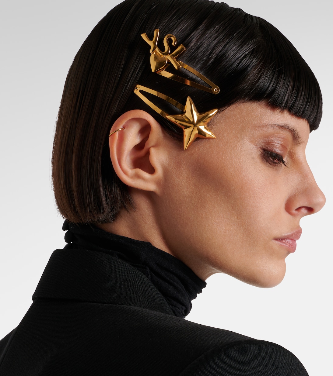Cassandre set of 2 hairclips | Saint Laurent