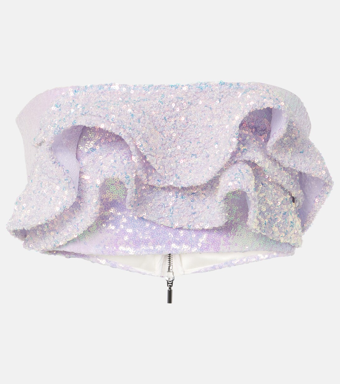 Together Wave ruffled sequined bandeau top | Maticevski