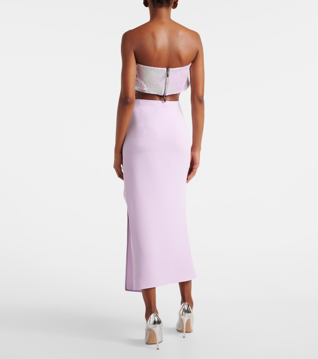 Together Wave ruffled sequined bandeau top | Maticevski