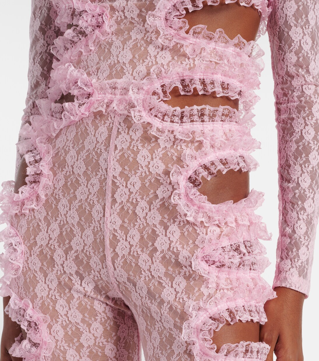 x Christopher Kane cutout lace catsuit | Self-Portrait