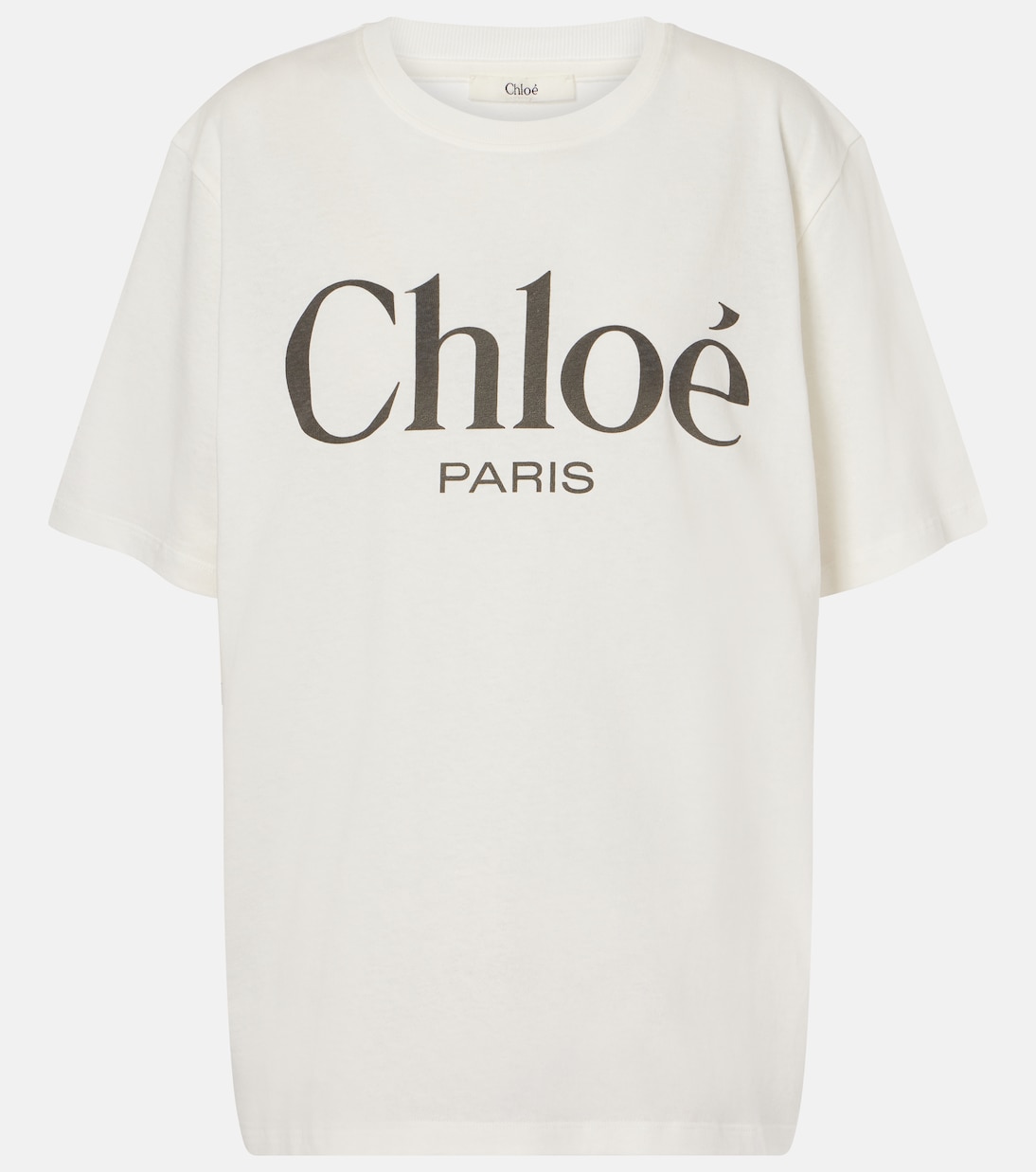 Camiseta en jersey de algodón con logo | Chloé