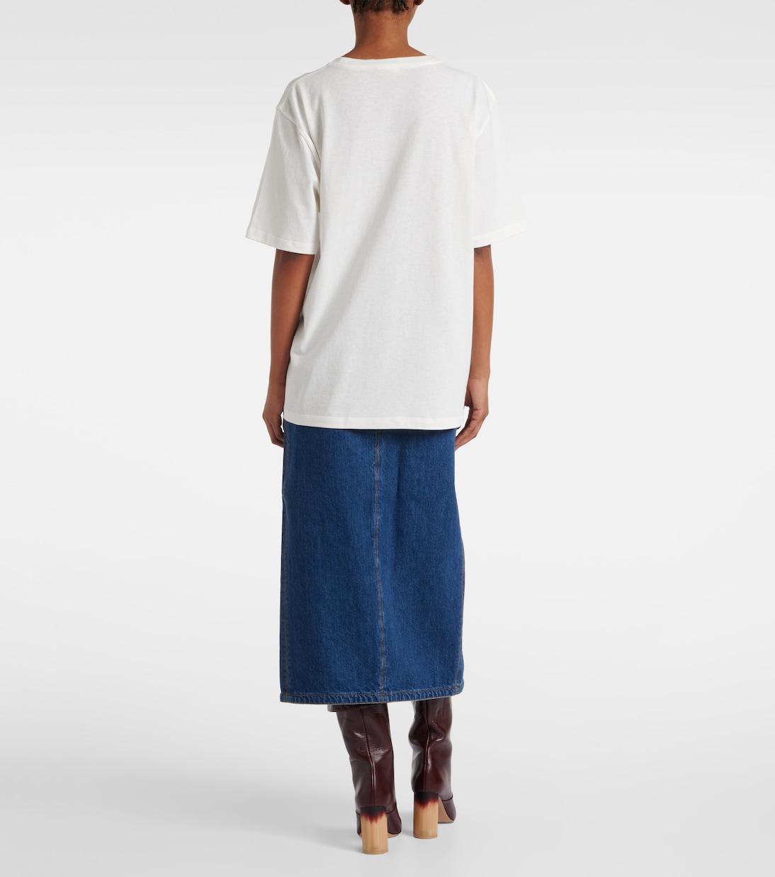 Camiseta en jersey de algodón con logo | Chloé