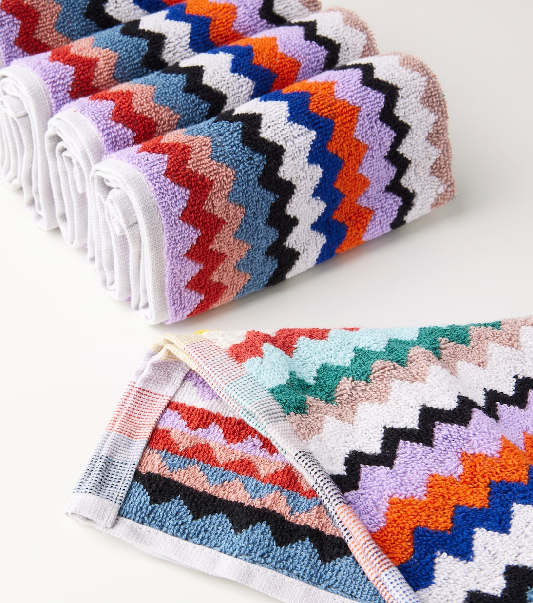 Riverbero set of 6 terry face towels | Missoni