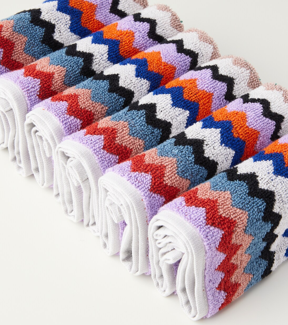 Riverbero set of 6 terry face towels | Missoni