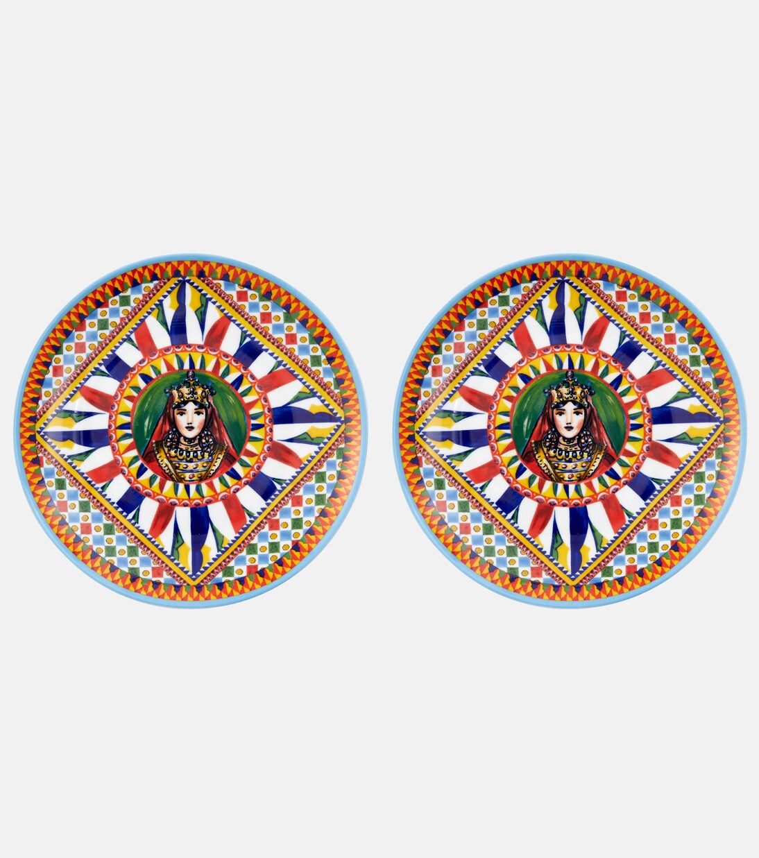 Set de 2 platos llanos Carretto Siciliano | Dolce&Gabbana Casa