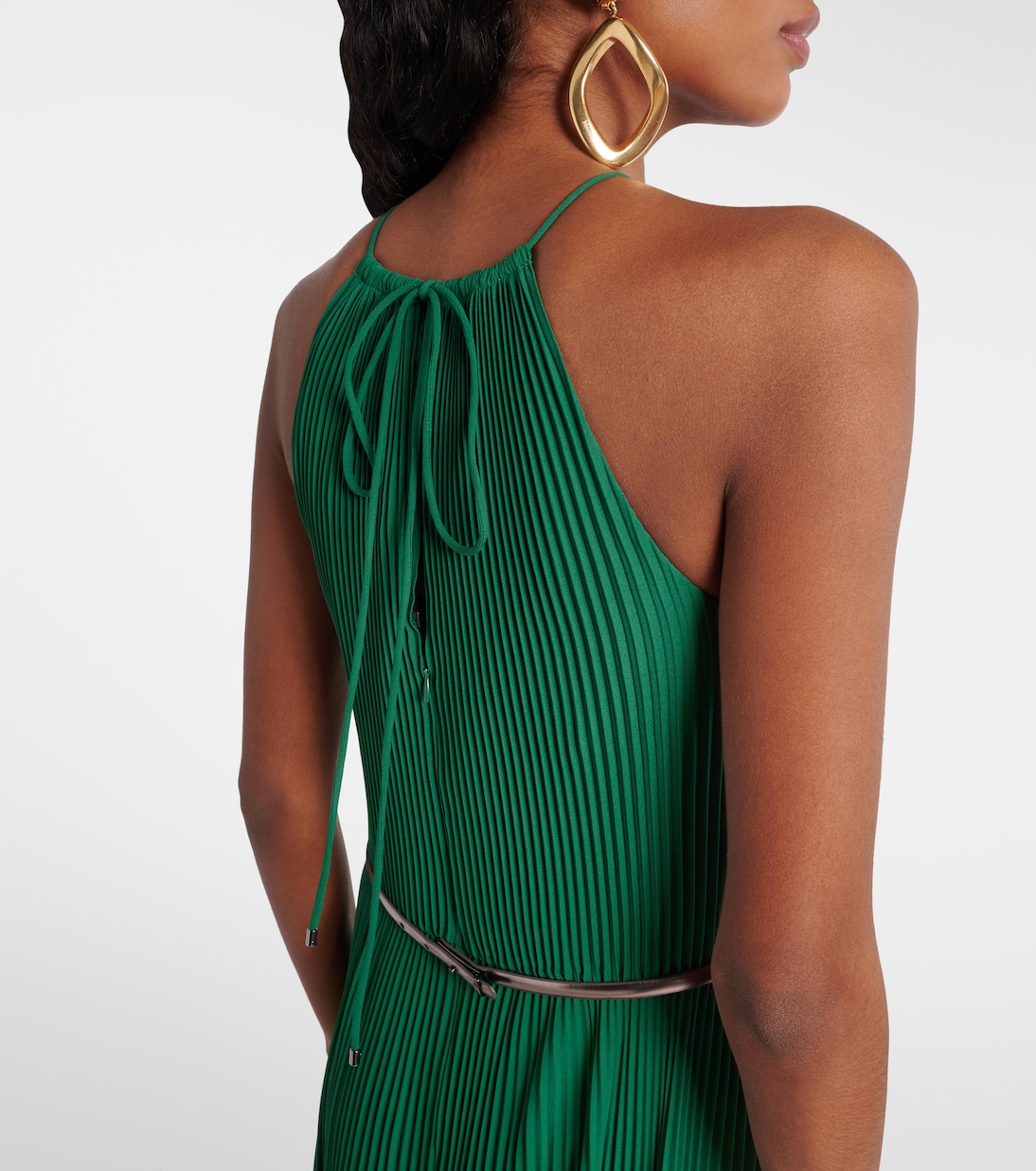 Gersa plissé sablé georgette gown | Max Mara