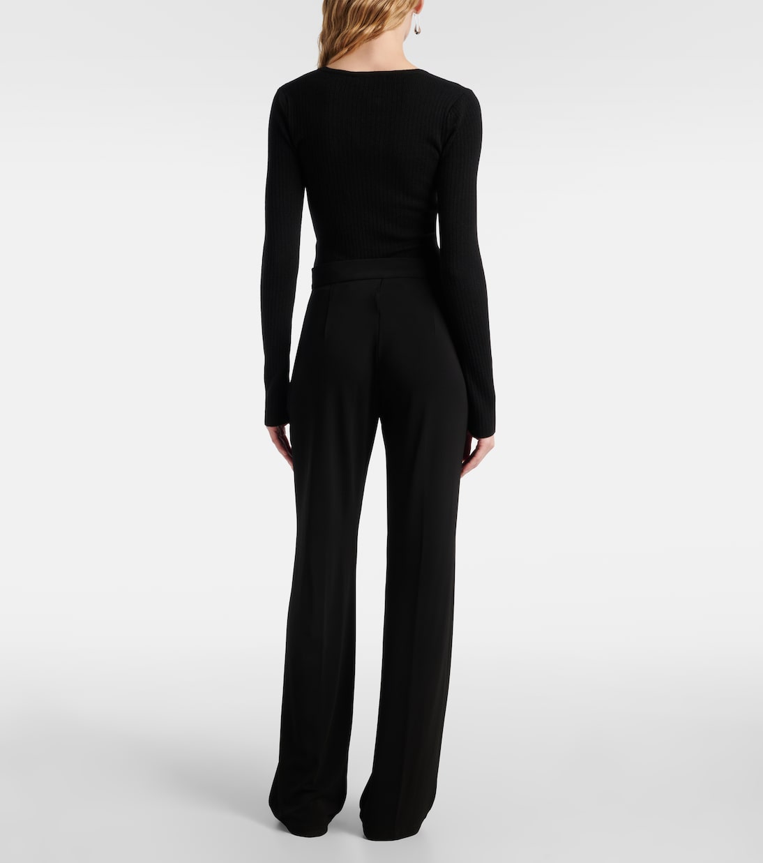 Gerade High-Rise-Hose Dinda aus Jersey | Max Mara