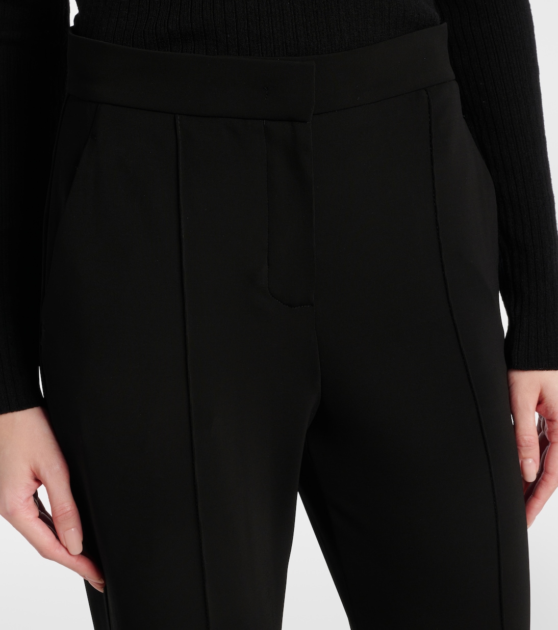 Gerade High-Rise-Hose Dinda aus Jersey | Max Mara