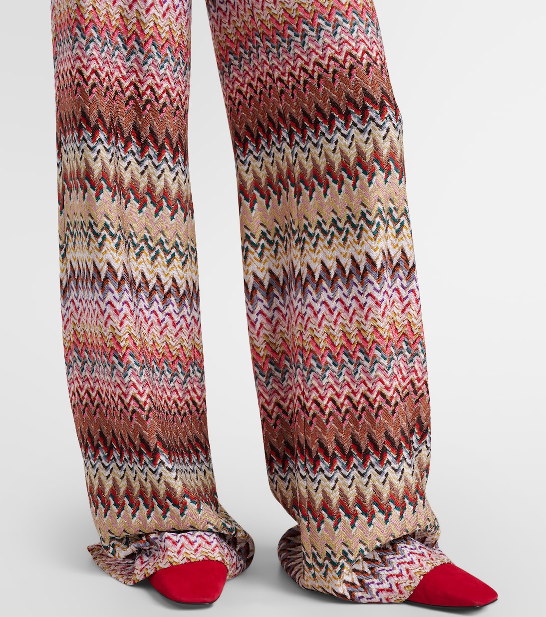 Zigzag lamé wide-leg pants | Missoni