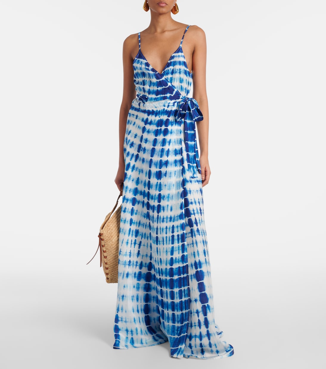 Vestido envolvente de seda tie-dye | Anna Kosturova