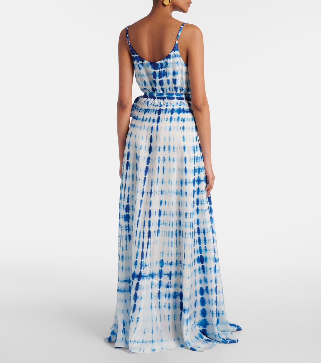 Vestido envolvente de seda tie-dye | Anna Kosturova