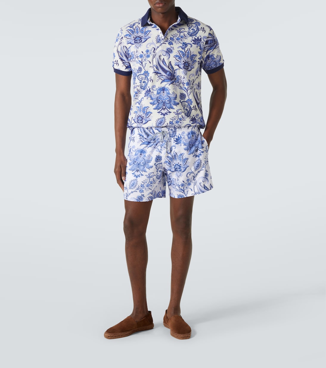 Polo de piqué de algodón floral | Etro