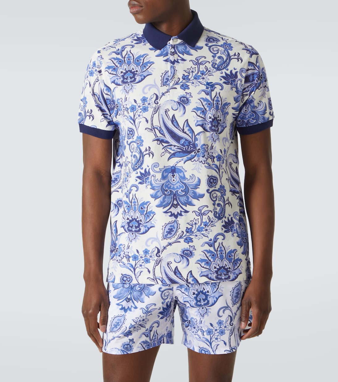 Polo de piqué de algodón floral | Etro