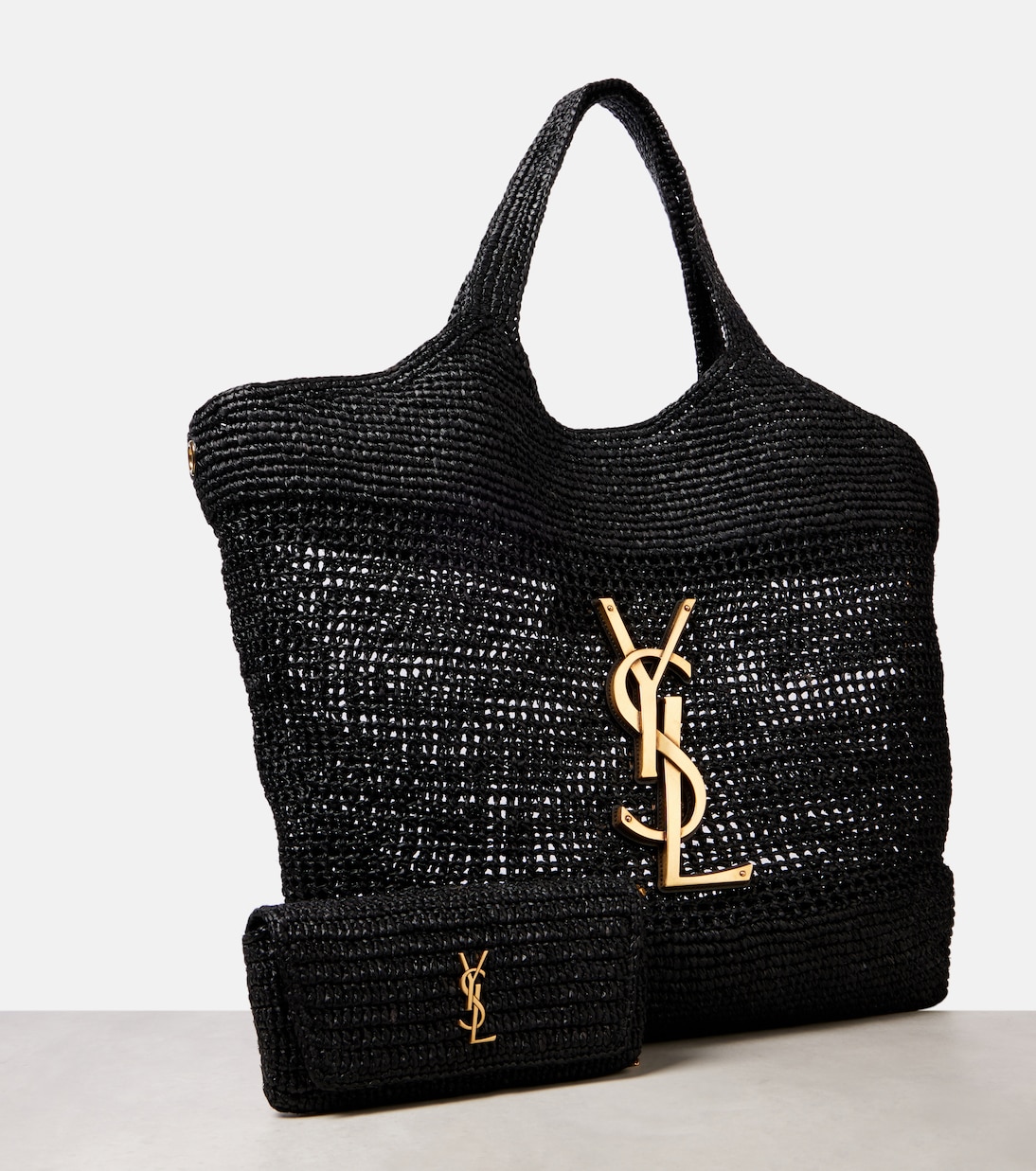 Cabas Icare Cassandre Maxi en crochet et raphia | Saint Laurent