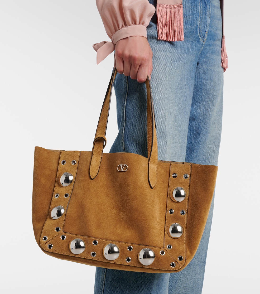 Nellcôte Medium suede tote bag | Valentino Garavani