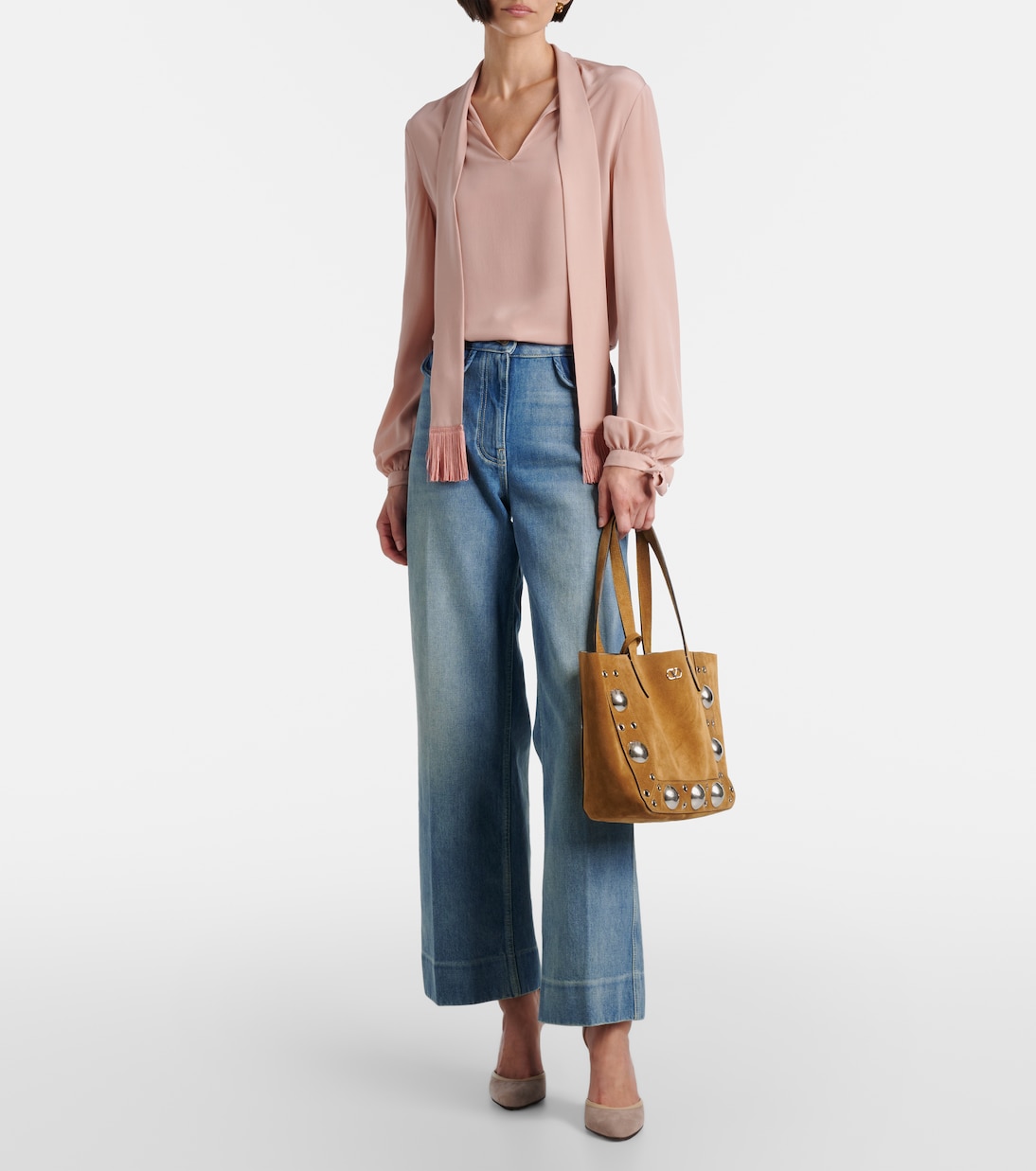 Nellcôte Medium suede tote bag | Valentino Garavani