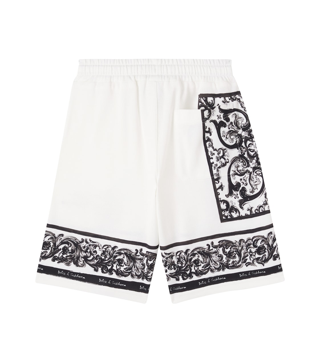 Majolica logo cotton piqué Bermuda shorts | Dolce&Gabbana Kids