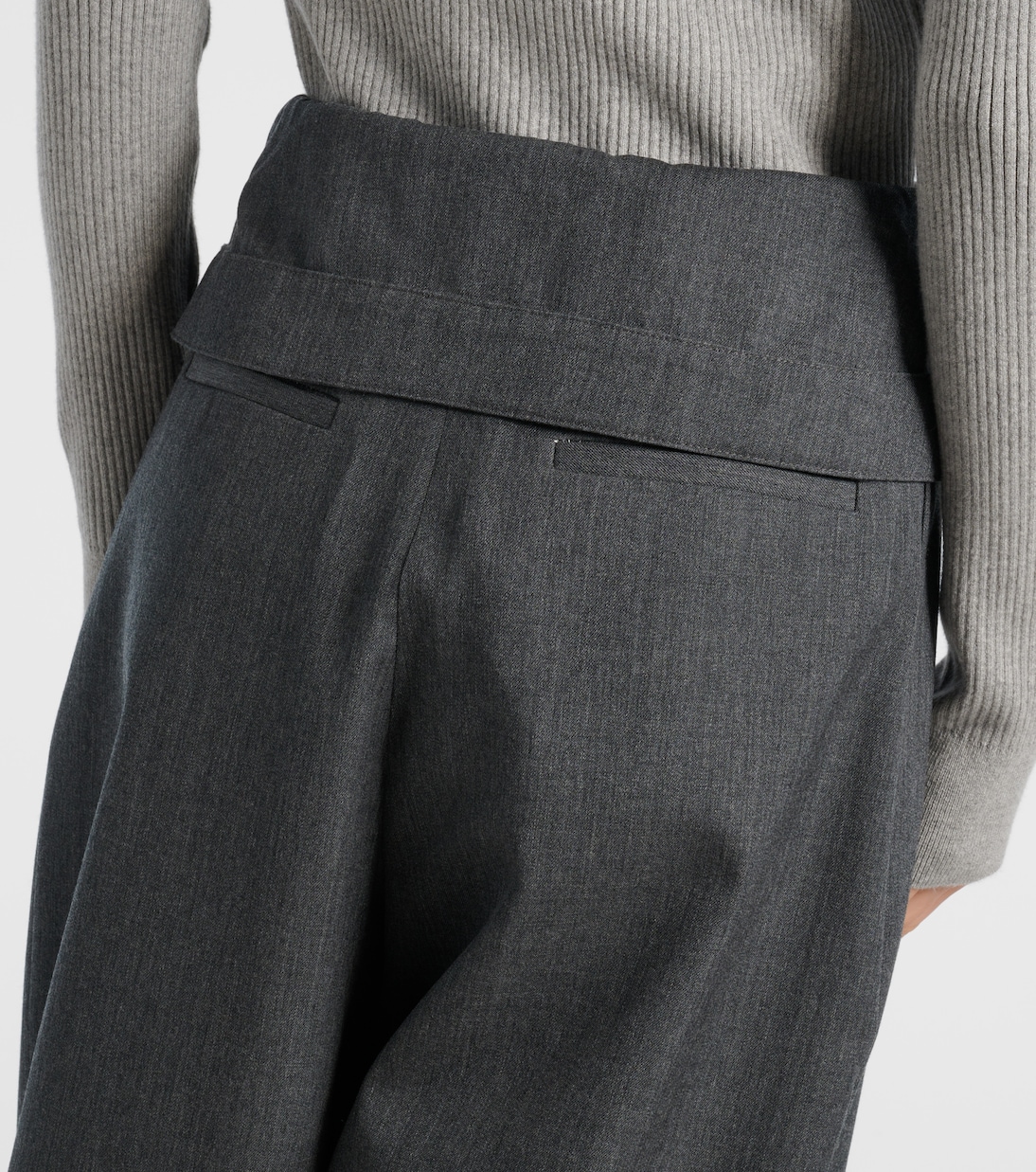 Weite High-Rise-Hose aus Schurwolle | JW Anderson