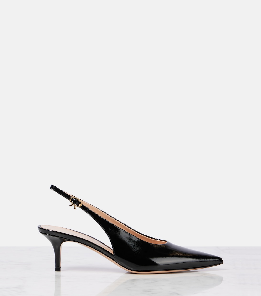 Robbie 55 patent leather slingback pumps | Gianvito Rossi