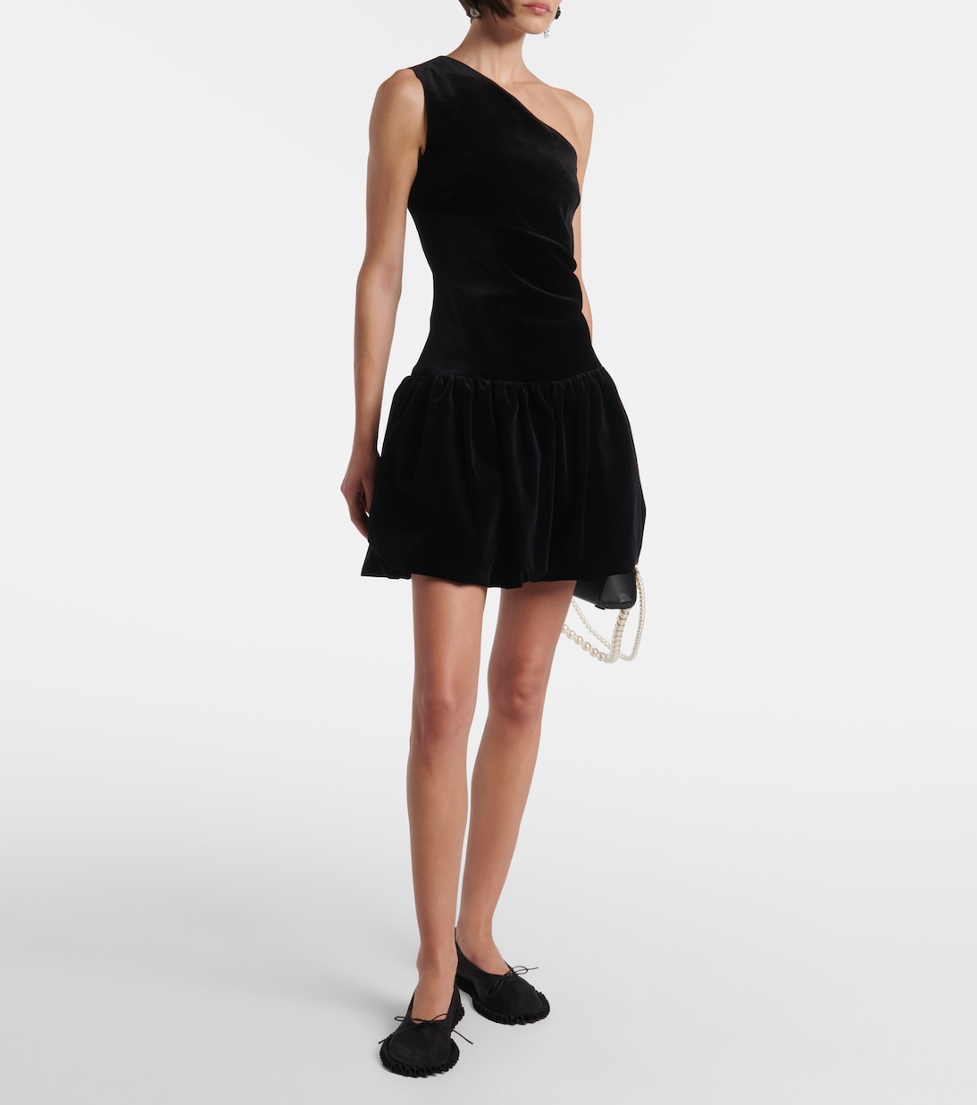 One-shoulder cotton minidress | Patou