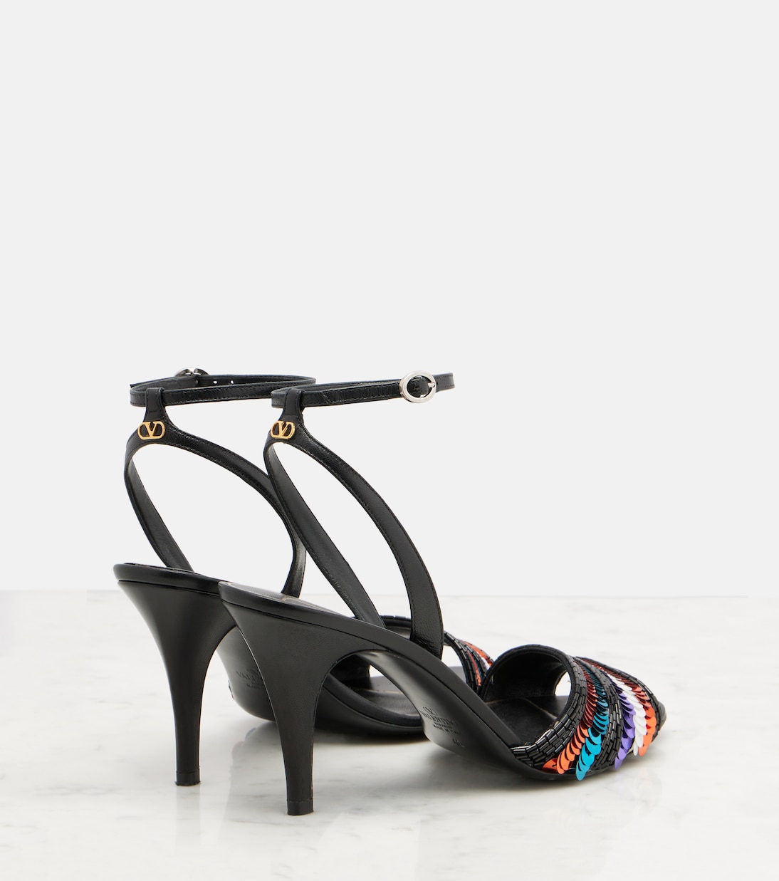 Sequined leather sandals | Valentino Garavani