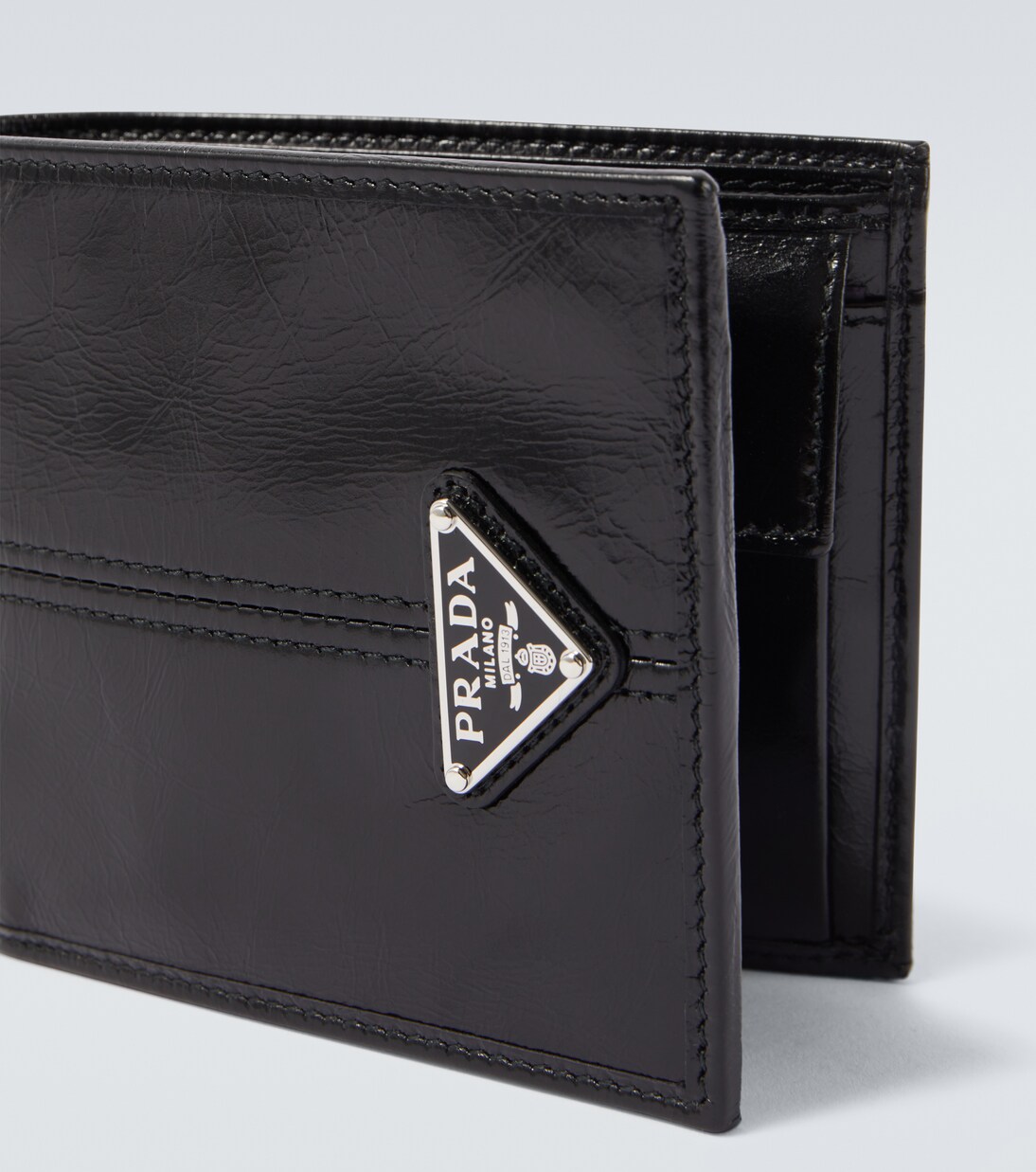 Logo leather wallet | Prada
