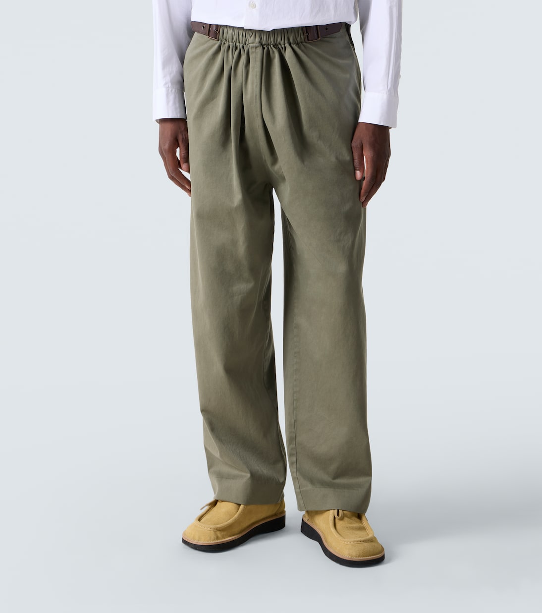 Pantalon droit en satin de coton | Loewe