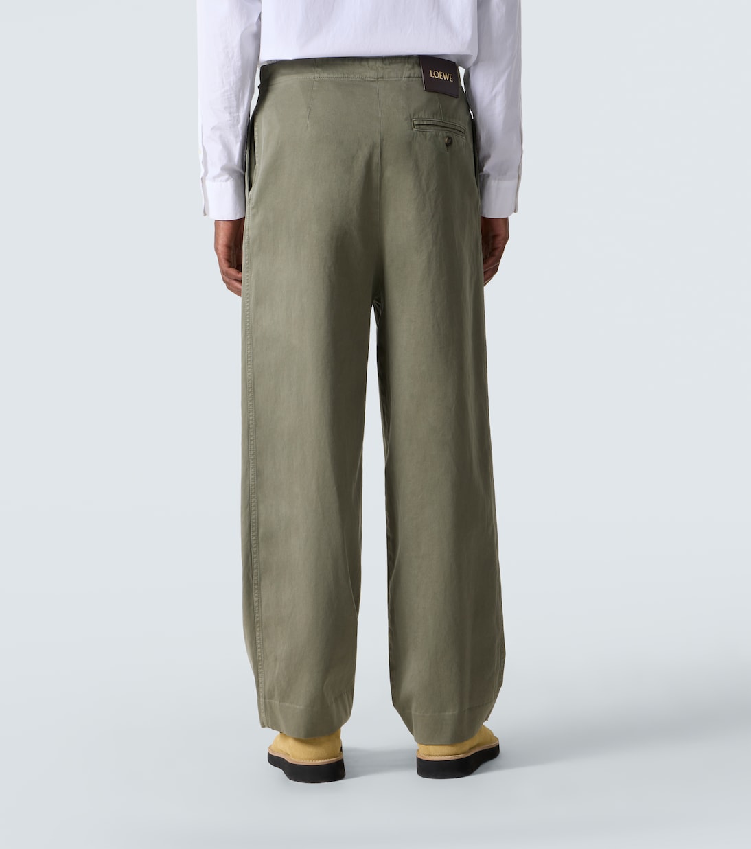 Pantalon droit en satin de coton | Loewe