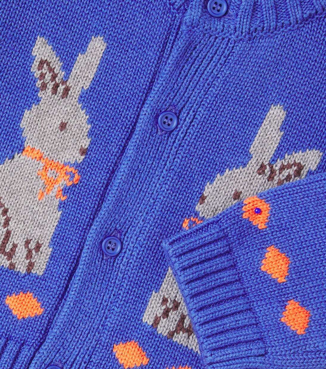 Bebé - cárdigan Rabbits de algodón y lana | Tinycottons