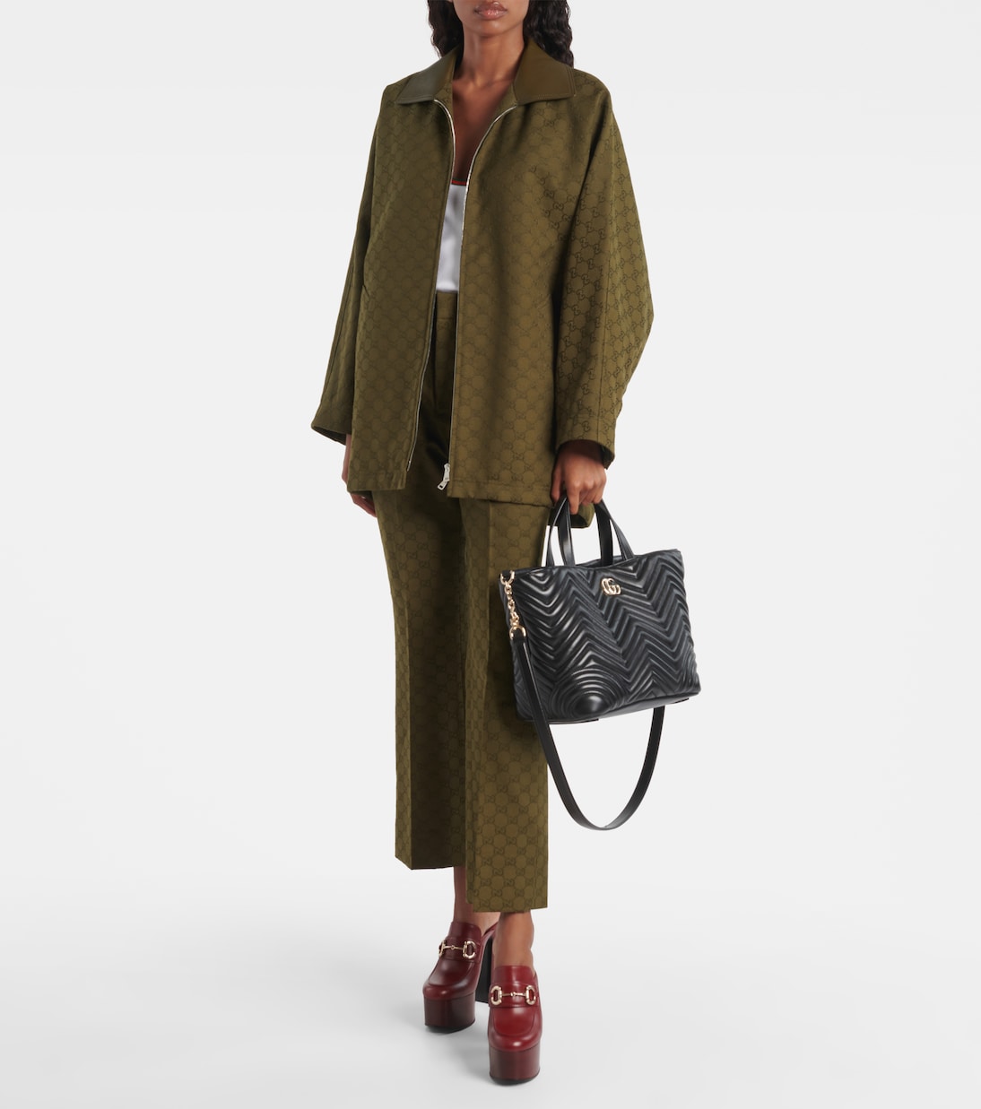 GG Marmont Small leather tote bag | Gucci