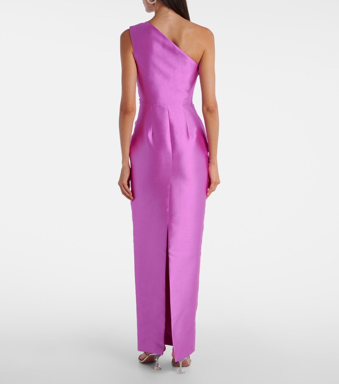 Robe longue Kira en satin | Solace London