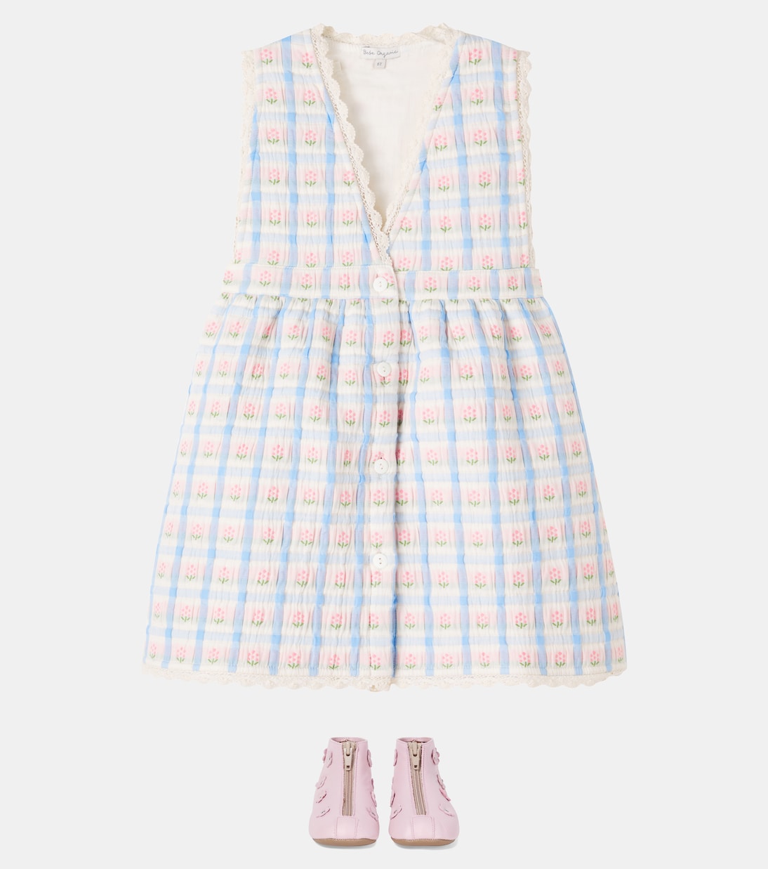 Floral-appliqué leather boots | PèPè