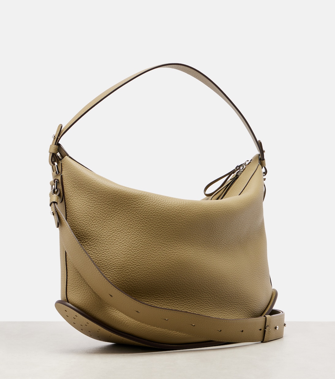 Schultertasche Pin Swing XL aus Leder | Delvaux