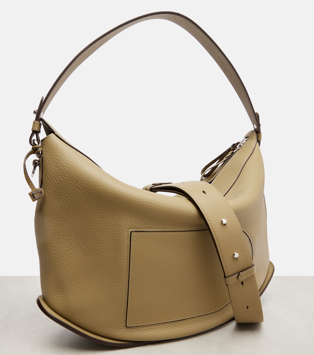 Schultertasche Pin Swing XL aus Leder | Delvaux