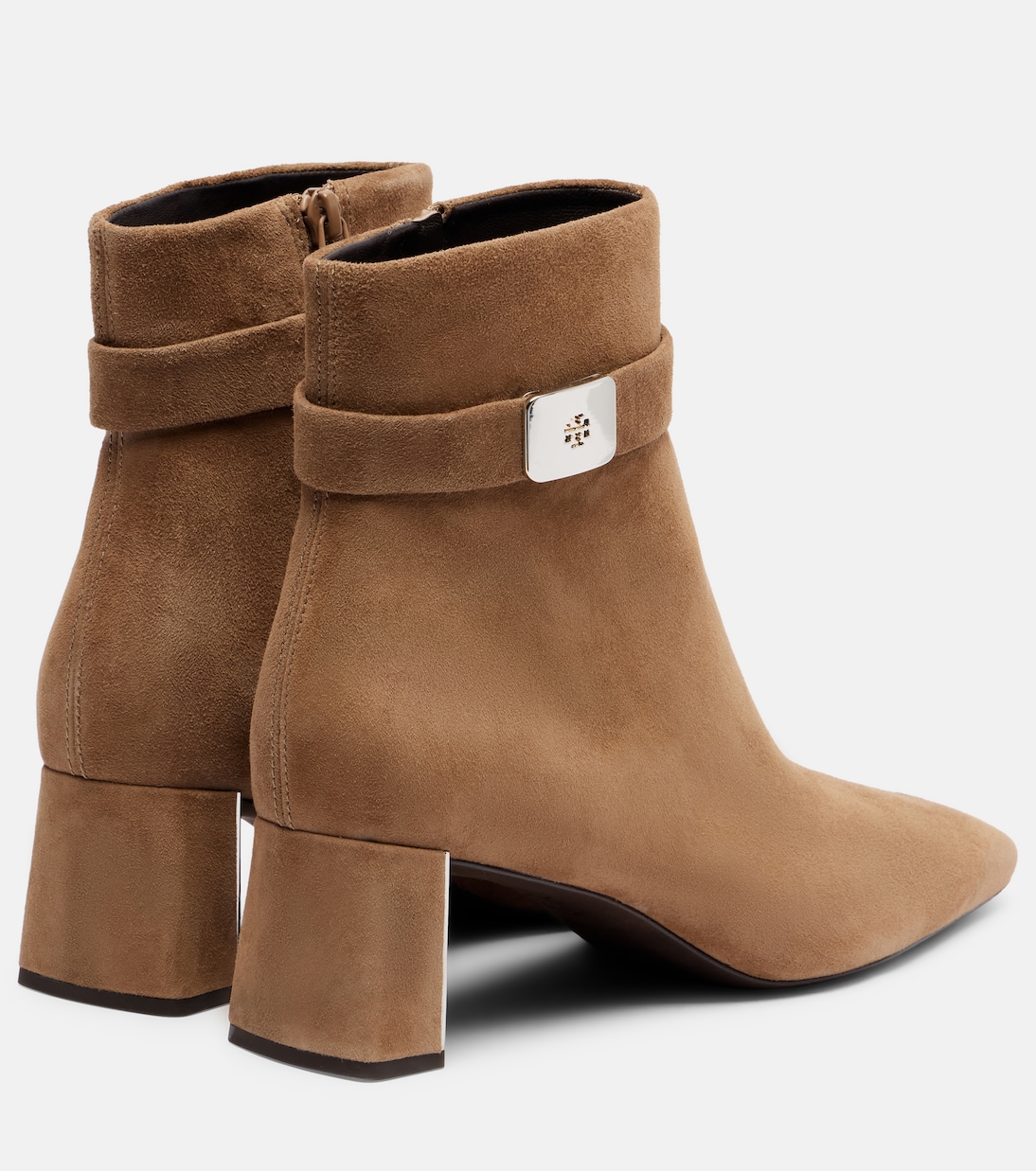 Georgia T Monogram suede ankle boots | Tory Burch