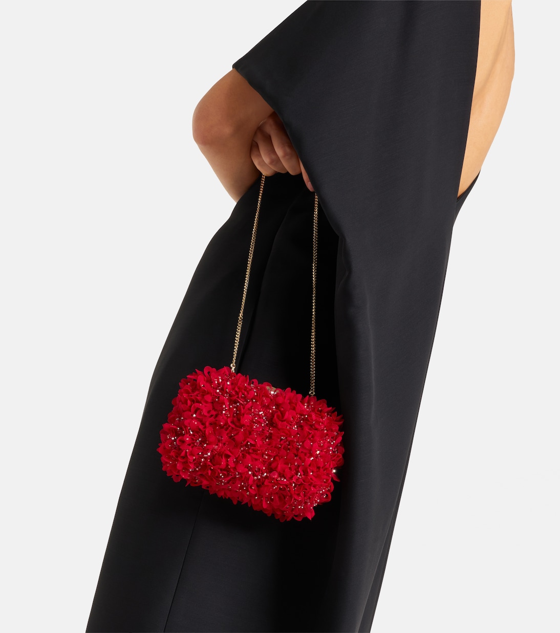 Clutch Cloud de satén adornado | Jimmy Choo