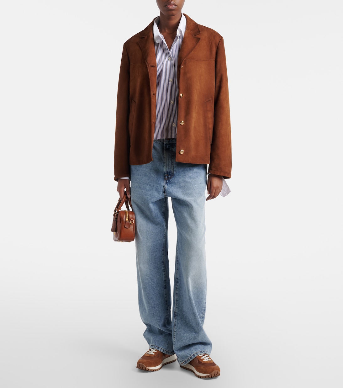 Gravel leather and suede sneakers | Gianvito Rossi