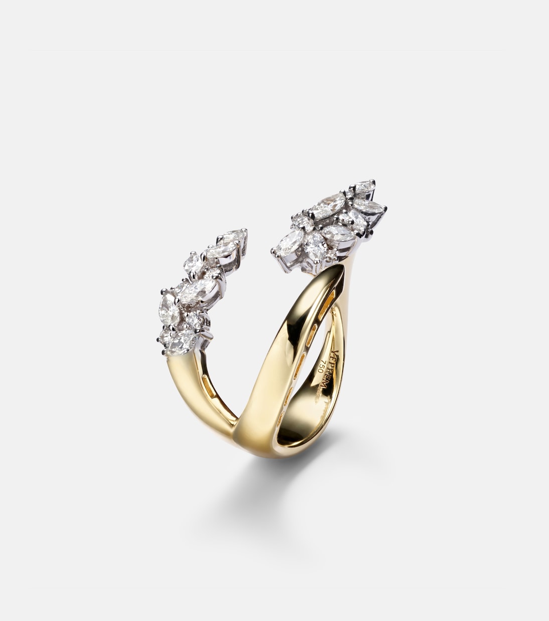 Ring Golden Strada aus 18kt Gelbgold (750/1000) mit Diamanten | Yeprem