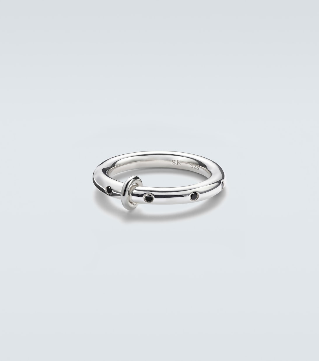 Ovio sterling silver ring with diamonds | Spinelli Kilcollin