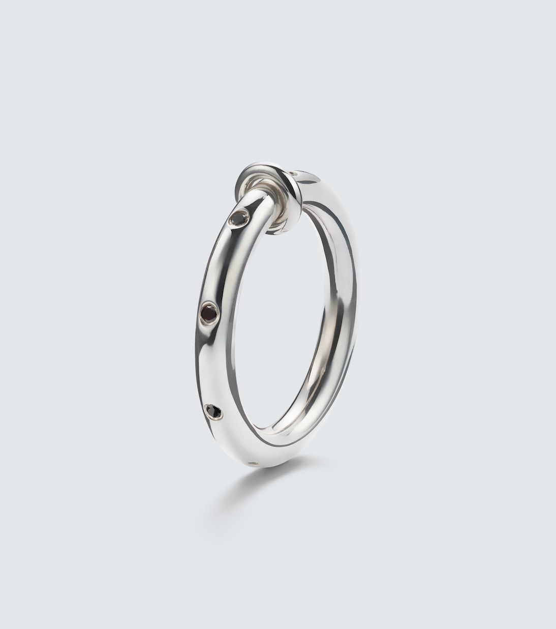 Ovio sterling silver ring with diamonds | Spinelli Kilcollin