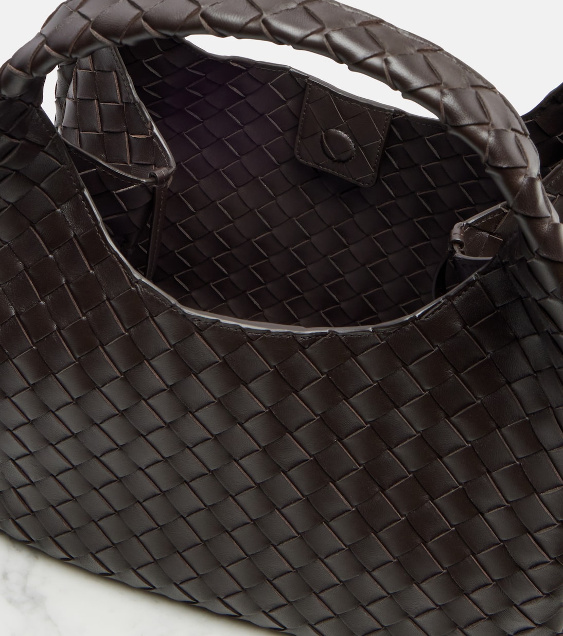 Campana Intrecciato leather shoulder bag | Bottega Veneta