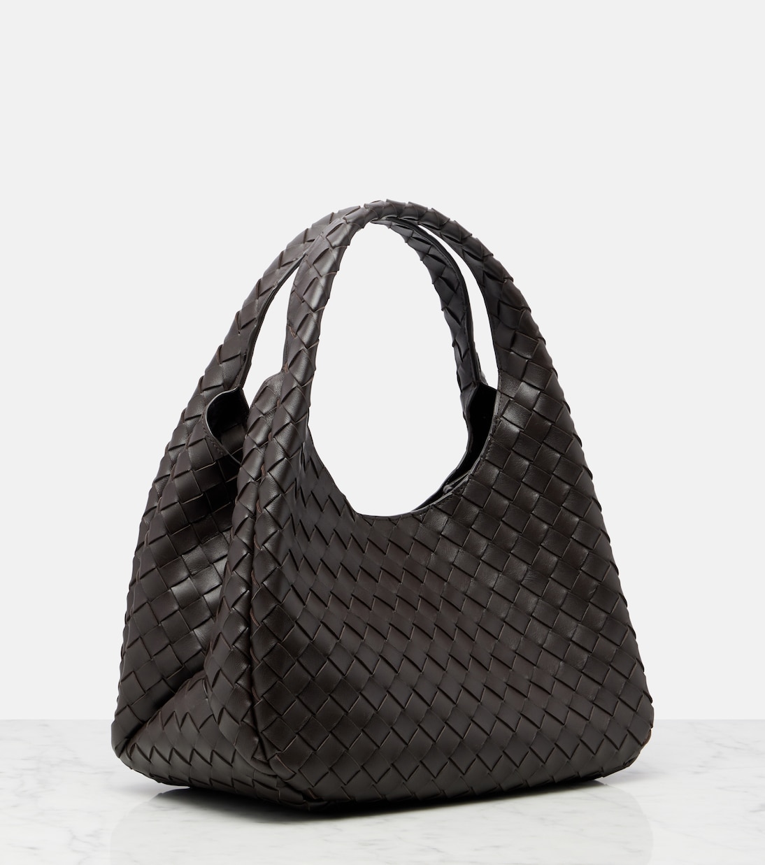 Campana Intrecciato leather shoulder bag | Bottega Veneta