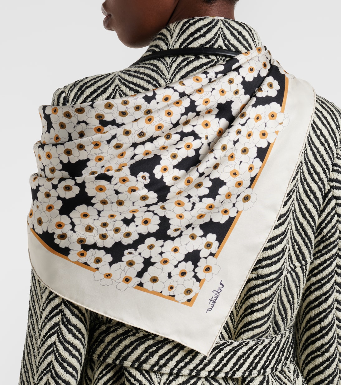 Foulard en soie à fleurs | Valentino