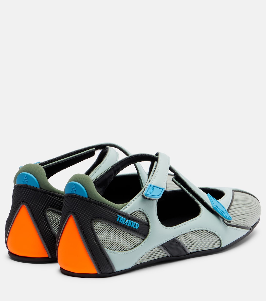 Floor 01 leather-trimmed ballet flats | The Attico