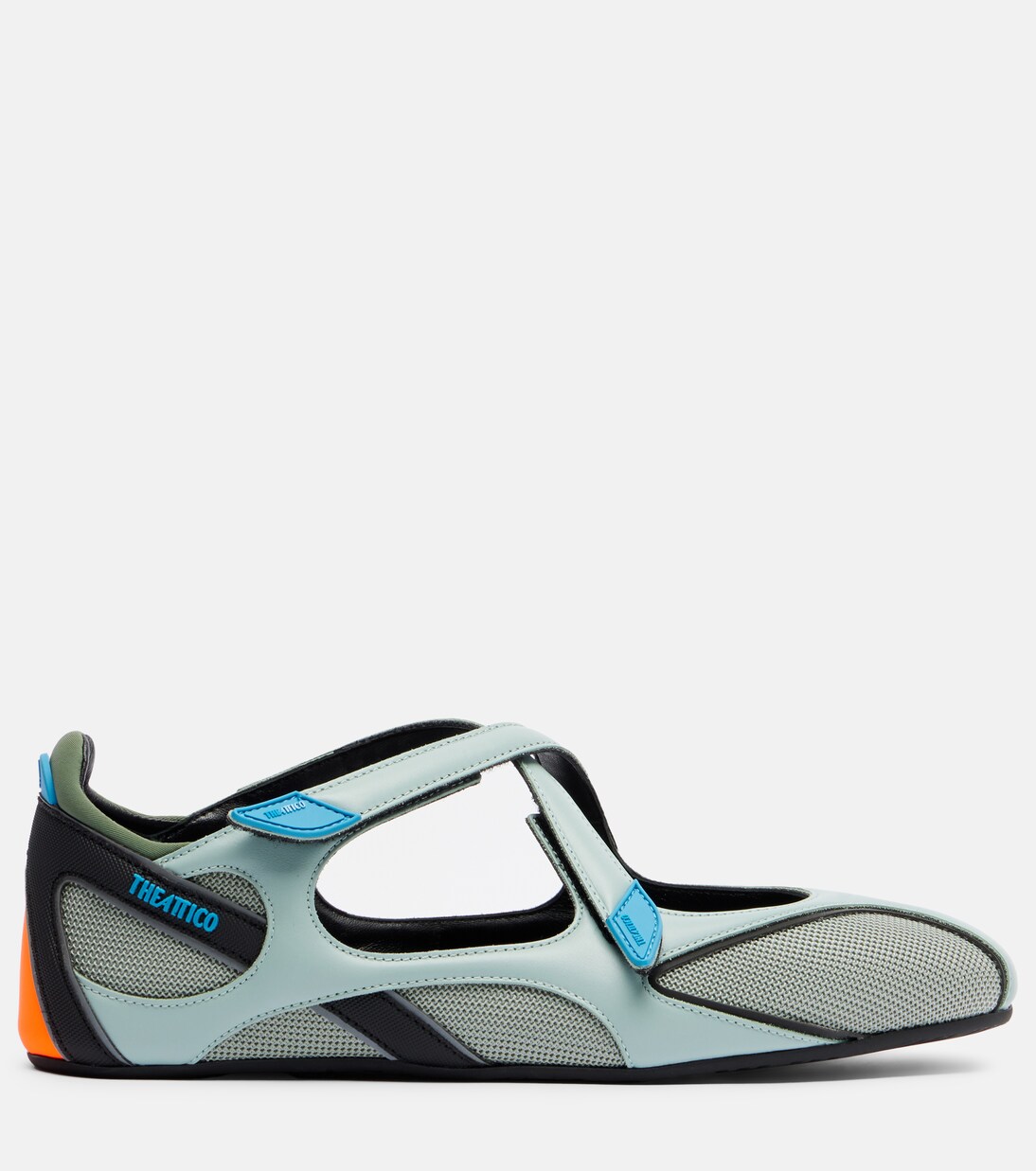 Floor 01 leather-trimmed ballet flats | The Attico