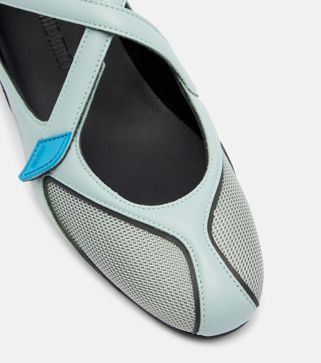 Floor 01 leather-trimmed ballet flats | The Attico