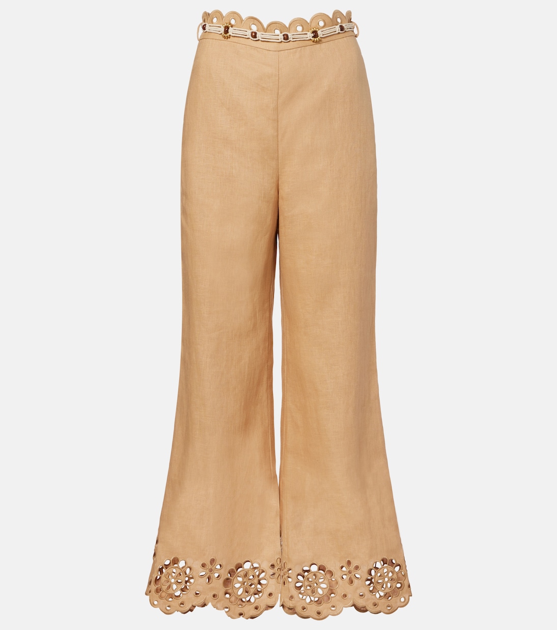 Awaken linen cropped flared pants | Zimmermann